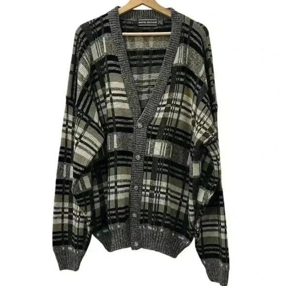 David Taylor Womens Button Up Plus Size Knitted Sweater Size 2X